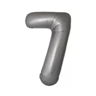   Brojevi Moonlight Mat srebrni folijski balon broj 7, 76 cm (WP)