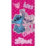  Disney Lilo i Stitch Kiss, Love kupaonski ručnik, ručnik za plažu 70x140 cm (Brzo sušenje)