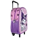 Hello Kitty Kuromi Purple dječji 3D ruksak s kotačićima, torba 32 cm