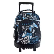   Gamer Press Start premium školska torba na kotačiće, torba 44 cm