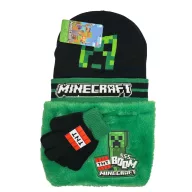 Minecraft Boom Deluxe dječja kapa, šal i set rukavica
