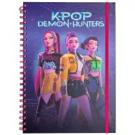   K-Pop Demon Hunters Purple spiralni notes, liniran rokovnik A4