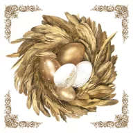 Uskrs Golden Eggs in Nest salveta 20 kom 33x33 cm