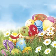 Uskrs Eggs and Daisies 20 kom. salveta 33x33 cm
