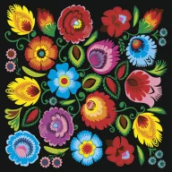 Šareno Folk Colourful Cvjetni ubrus 20 komada 33x33 cm