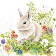 Uskrs Little Bunny salveta paket 20 komada 33x33 cm