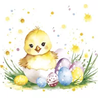 Uskrs Chick in Eggshell salveta 20 komada 33x33 cm