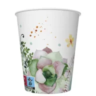   Šareno Floral Frame Papirne čaše s ukrasom cvijeta 8 kom 250 ml