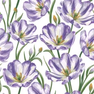 Cvijet Watercolour Violet Tulipan salveta 20 kom 33x33 cm