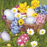 Uskrs Vivid Basket ubrusi set 20 komada 33x33 cm