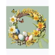 Uskrs Vintage Wreath salveta 20 komada 33x33 cm