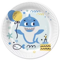   Sretan rođendan Blue Shark Papirnati tanjuri 'Happy Birthday' 8 kom. 22,7 cm