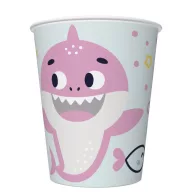   Sretan rođendan Pink Shark Sretan Rođendan papirnata čaša 8 kom 250 ml