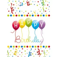   Sretan rođendan Streamers Happy Birthday poklon torba, 6 kom