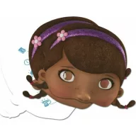   Disney Doc McStuffins Brown Disney Dr. Plüssi 2 u 1 pozivnica i maska set od 4