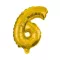 Brojevi Gold Zlatni mini broj 6 folijski balon 35 cm