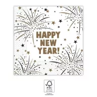   Sretna Nova Godina Flares Happy New Year salveta 20-pakiranje 33x33 cm FSC