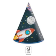 Svemir Rocket Space party šešir, kapica 6 komada FSC