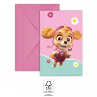   Psići u ophodnji Skye and Everest pozivnice za zabavu, pakiranje od 6 komada FSC