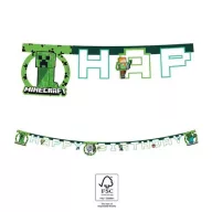 Minecraft Green Sretan Rođendan natpis FSC 2 m