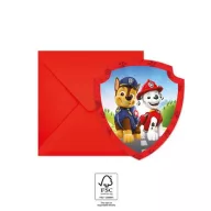   Psići u ophodnji Rescue Heroes pozivnica za zabavu, 6 kom, FSC