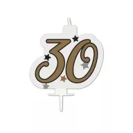   Sretan rođendan Milestone Happy Birthday Gold svijeća za tortu, svijeća s brojem 30