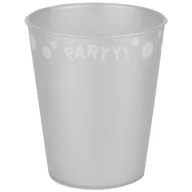 Zabava Silver Srebrna mikro premium plastična čaša 250 ml