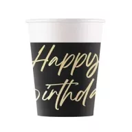   Sretan rođendan Elegant Happy Birthday papirnata čaša 8 komada 200 ml FSC