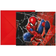 Spider-Man World of Webs party pozivnica, 6 kom, FSC