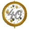 Sretan rođendan Milestone Happy Birthday 40 folija balon 46 cm