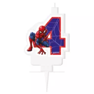 Spider-Man Marvel Svijeća za tortu broj 4, broj svijeća