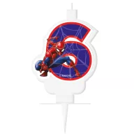 Spider-Man Marvel 6 svijeća za tortu, brojčana svijeća