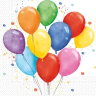 Šareno Colored Salvetete s balonima 20 komada 33x33 cm FSC