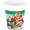 Psići u ophodnji Dino Movie papirnata čaša, 8 komada, 250 ml FSC
