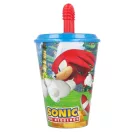 Sonic the Hedgehog Adventure čaša sa slamkom, plastika 430 ml