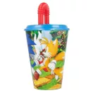 Sonic the Hedgehog Adventure čaša sa slamkom, plastika 430 ml
