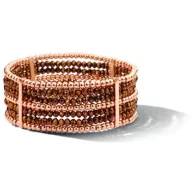 Victoria Narukvica u boji rose gold s smeđim kamenjem